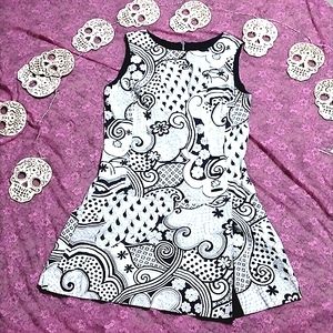 Vtg 1960s paisley mod mini dress